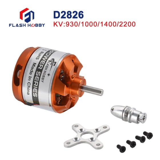 Original FlashHobby D2826 2826 1400KV 205W  Waterproof Rc Brushless Motor Drone for RC FPV Airplane Module